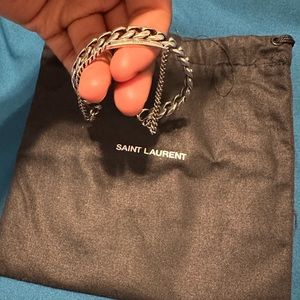Saint Laurent Men’s Gourmette Chain Bracelet.